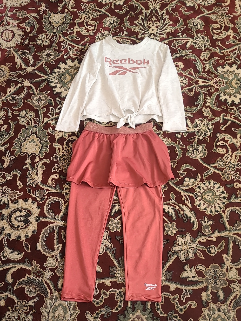 2 for $25 - Reebok Girls 6 Gray & Red (Maroon) 2-piece Athleisure Set